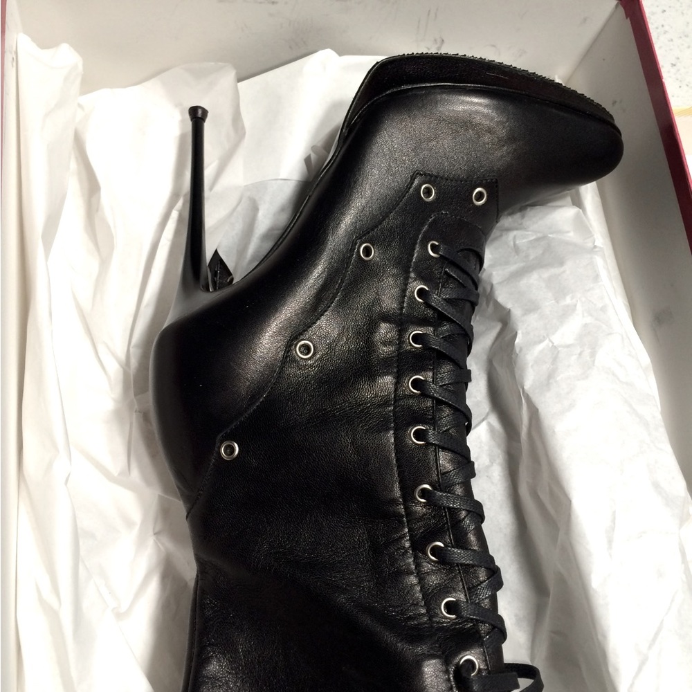 Gorgeous Mimosa Stiletto Leather Boots 7.5
